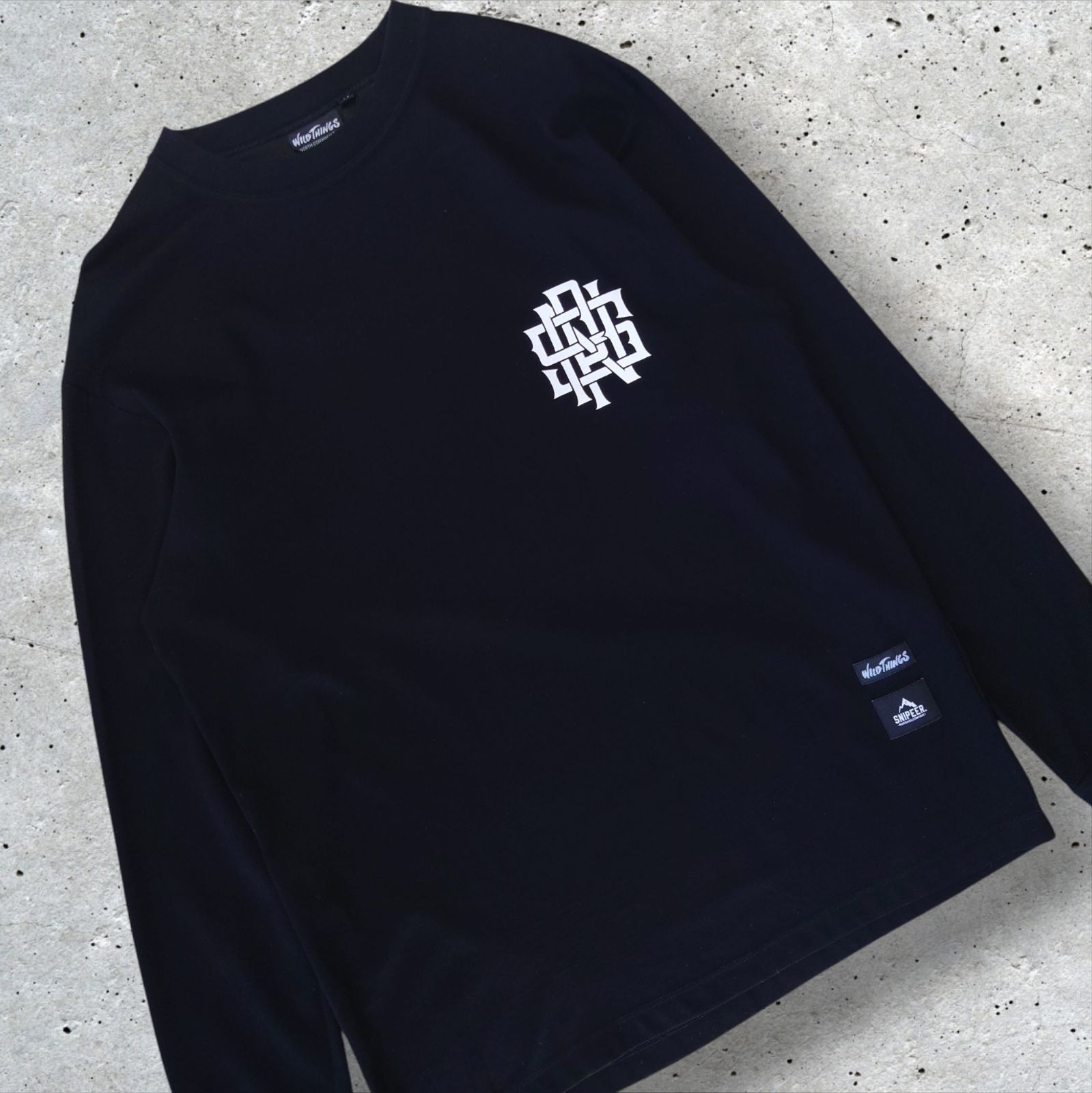 SNIPEER × WILDTHINGS 別注 コラボ ドライシャツ ドライロンT 長袖 ブラック フィッシング