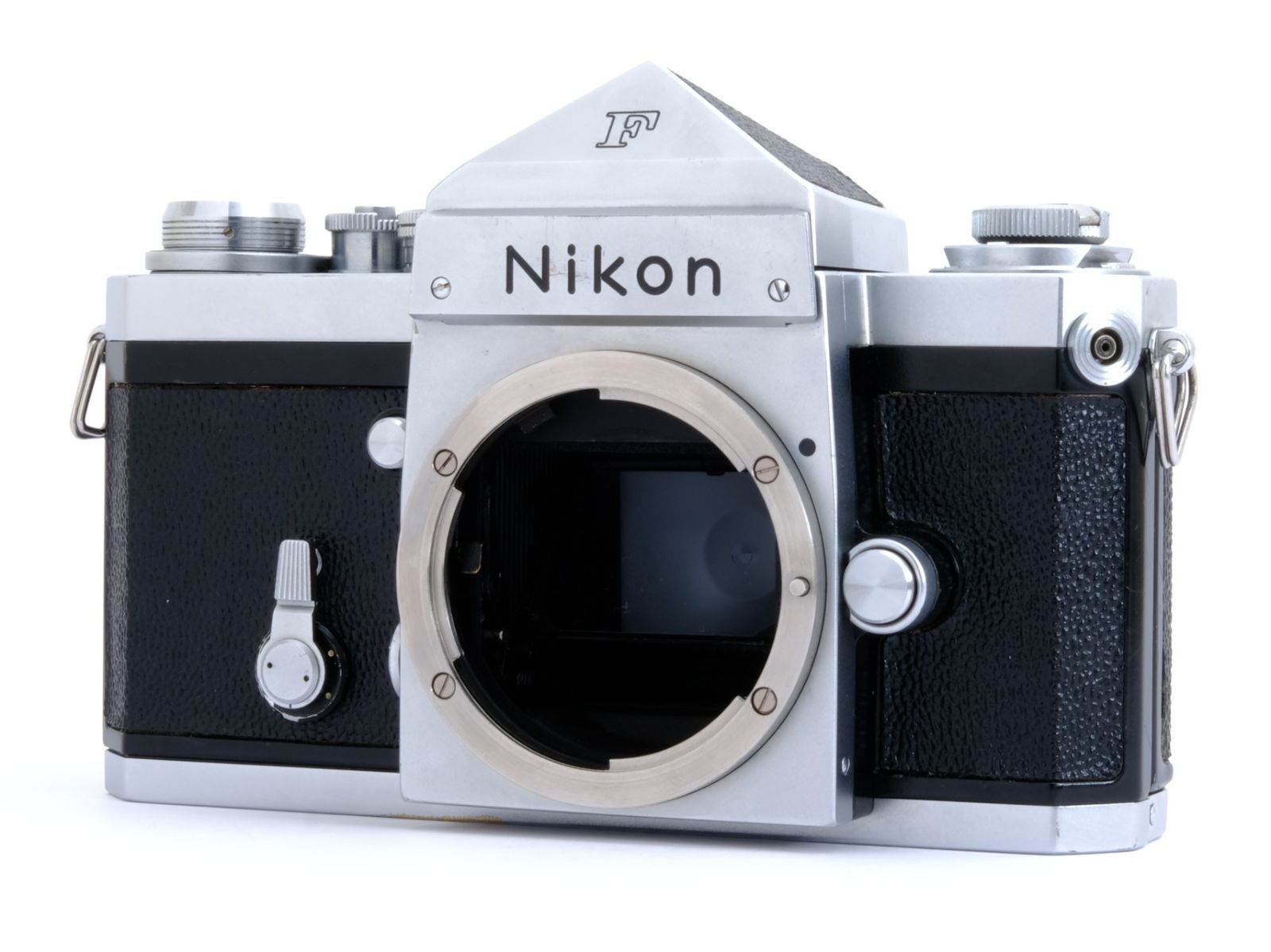 外観 ニコン Nikon F アイレベル シルバー ボディ パテント刻印