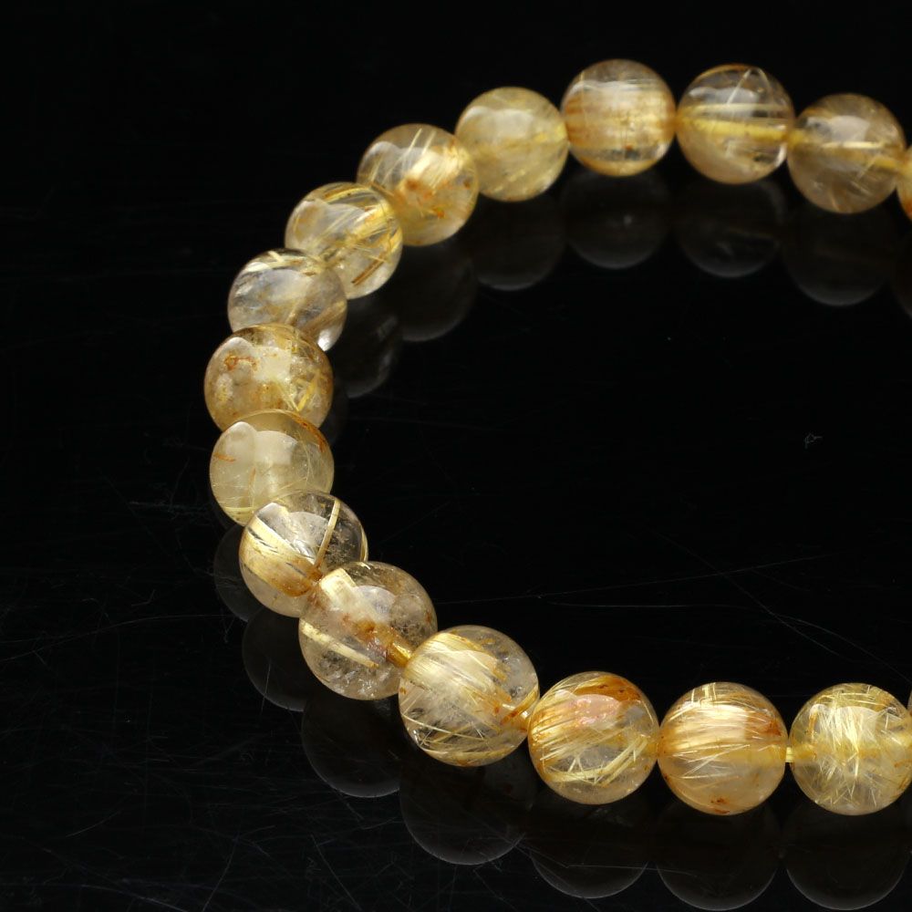 1点もの 現品」 ゴールドルチルクォーツ ルチルクォーツ ブレスレット