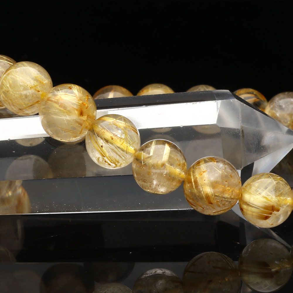 1点もの 現品」 ゴールドルチルクォーツ ルチルクォーツ ブレスレット