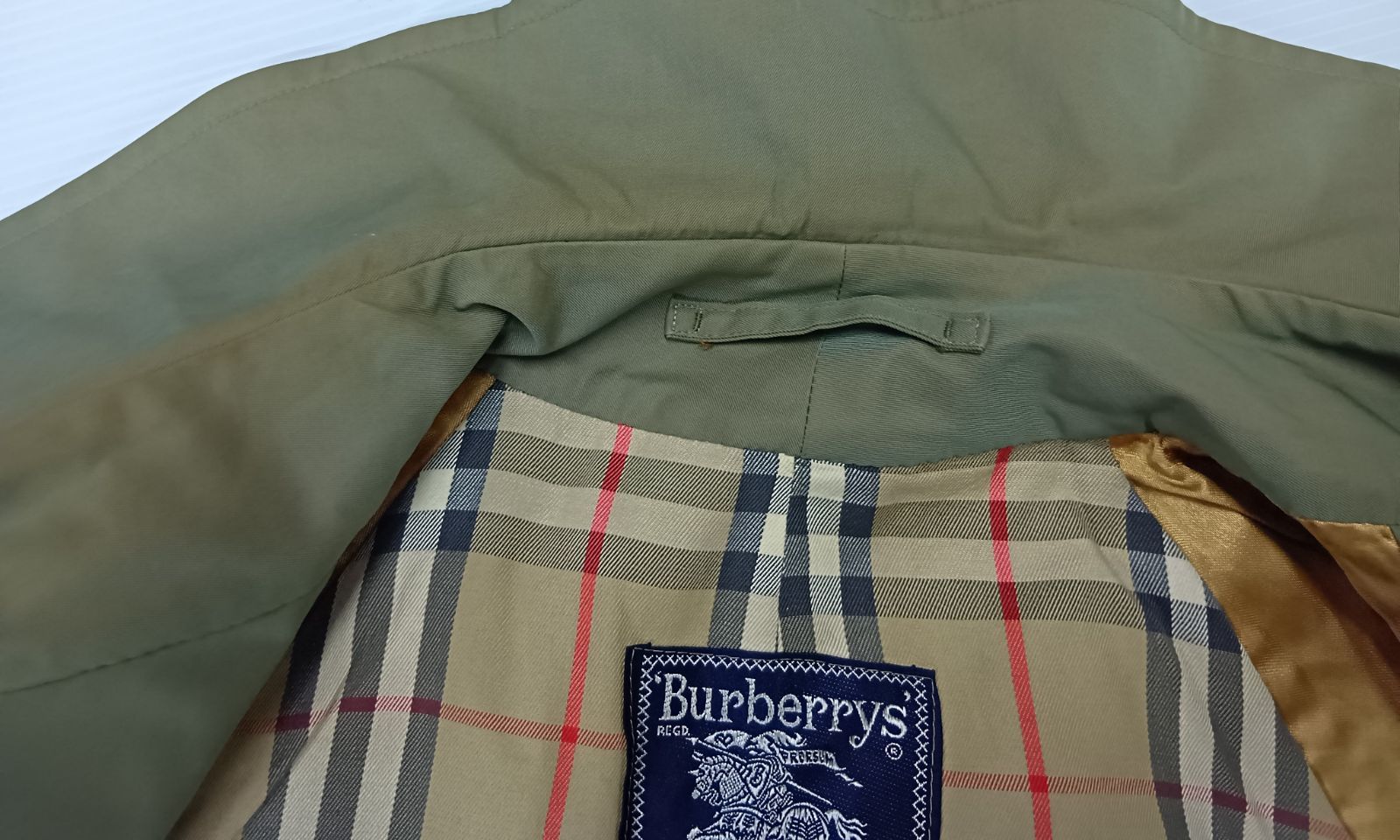 ヴィンテージ Burberrys バーバリーズ Made in England ノバチェック トレンチコート 玉虫色 綿100％ KANDAIZUMI_COM