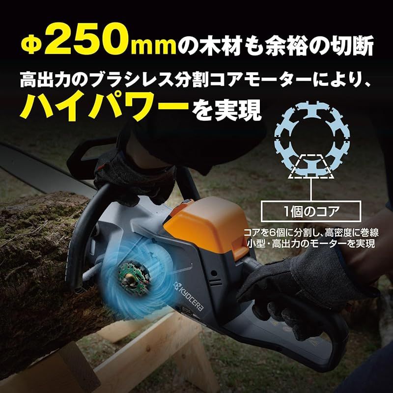 ブラシレス分割コアモーター搭載のハイパワー