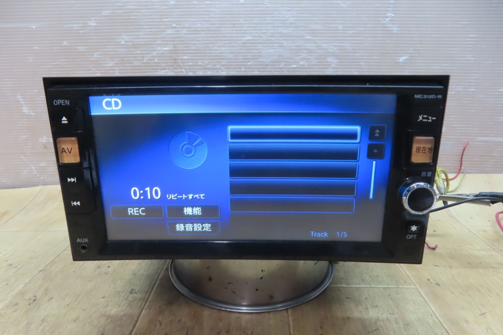 タッチパネル正常 付 F4495 日産純正 MC312D-W SDナビ 地図2015年 地デジTVフルセグ内蔵 Bluetooth内蔵 CD DVD再生OK LAWEED_CL