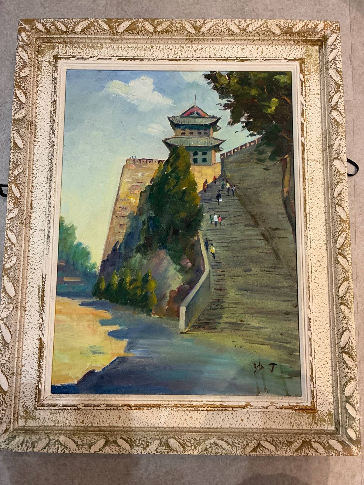 油画 油彩画 沙丁作 額装 額入り 美術 芸術 壁掛け飾り