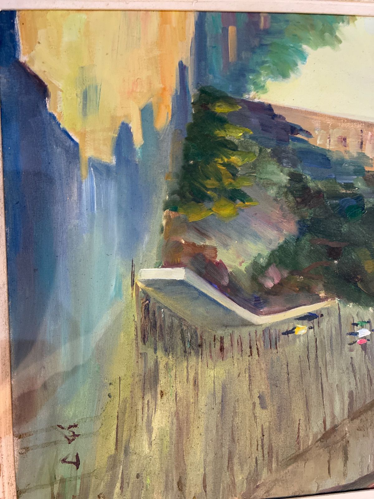 【大注目】 油画 油彩画 沙丁作 額装 額入り 美術 芸術 壁掛け飾り