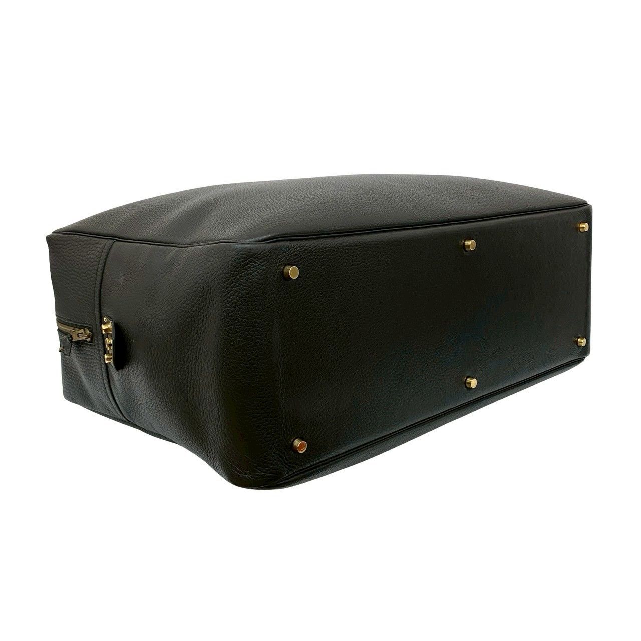 品 〇O 刻印 HERMES エルメス ヴィンテージ プリュム 55 レザー 本革 ボストンバッグ 旅行かばん ハンドバッグ ブラック 18252 DECORATOM_COM_BR