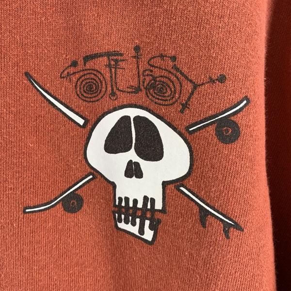 安い，お買い得 【中古】STUSSY SURF SKATE SKULL HOOD パーカー