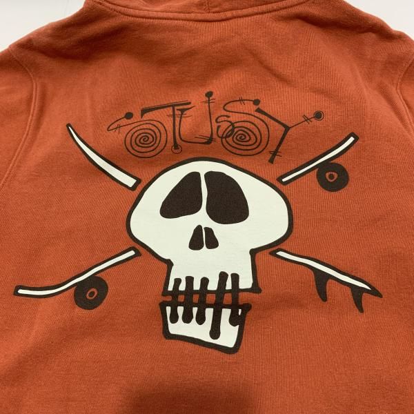 安い，お買い得 【中古】STUSSY SURF SKATE SKULL HOOD パーカー
