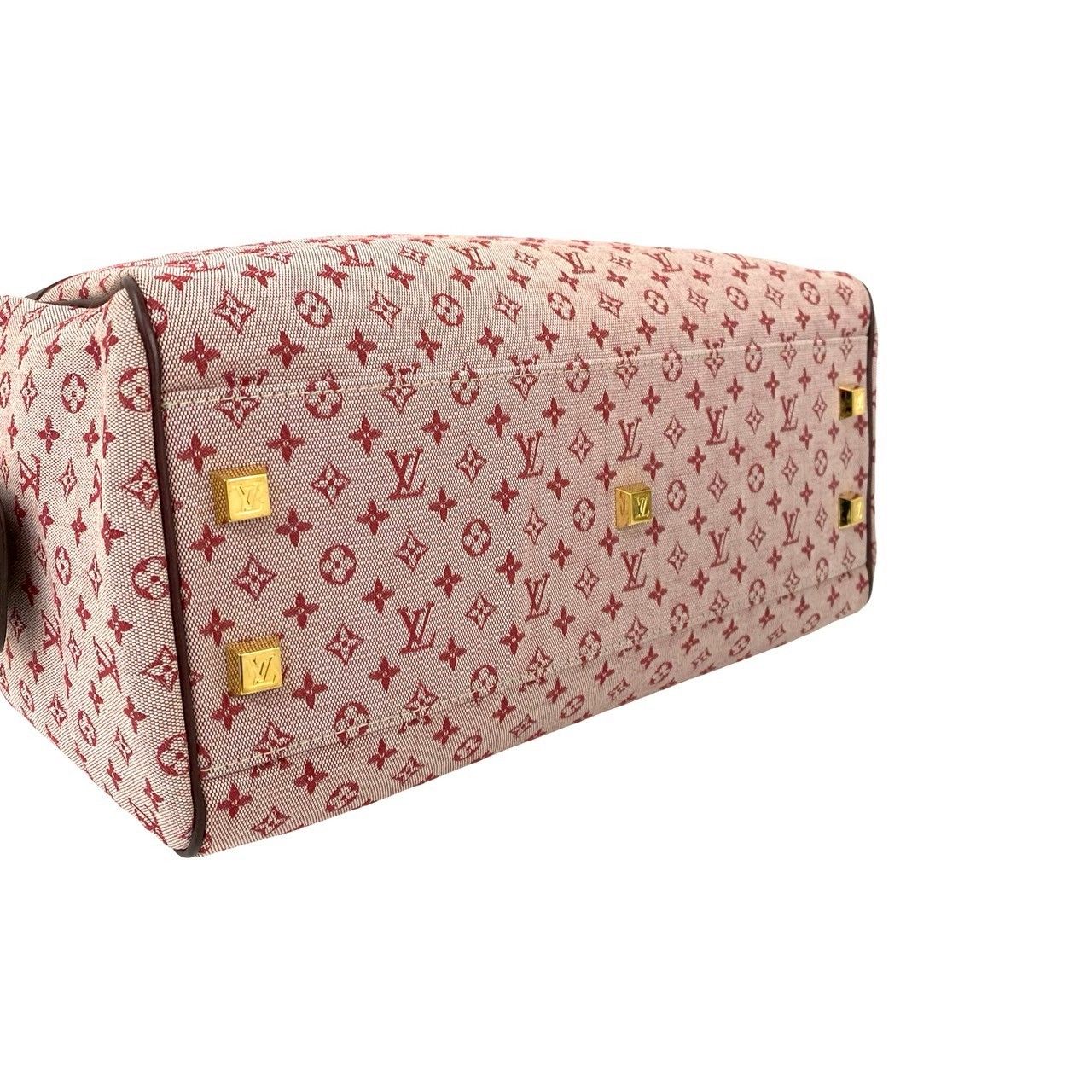 LOUIS VUITTON ルイヴィトン ヴィンテージ ジョセフィーヌ GM モノグラム ミニ キャンバス レザー ボストンバッグ チェリー f2037 DECORATOM_COM_BR