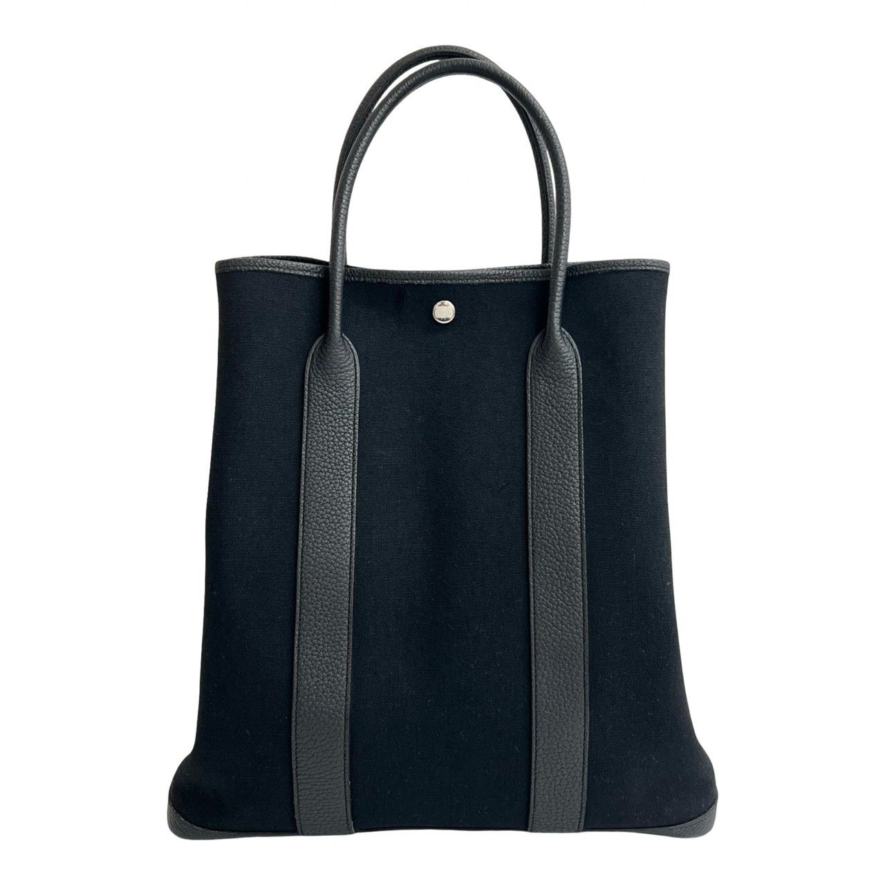 【人気のアイテム】 品 B 刻印 HERMES エルメス ガーデンファイル MM ネゴンダ レザー 本革 トワルミリタリー トートバッグ ブラック 26296 人気商品をセール価格で！