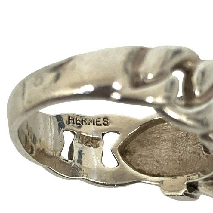 HERMES エルメス ブックルセリエ ベルトリング シルバー925 指輪 15号 メンズ 小物 シルバー 409-2