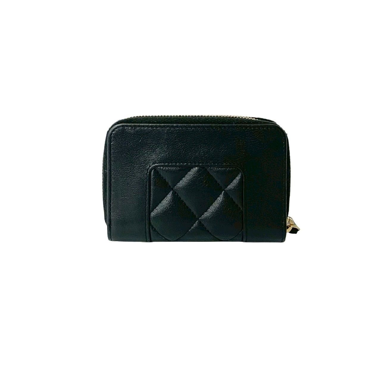 カード シール有 26番台 CHANEL シャネル マドモアゼル ココマーク ラムスキン ラウンドジップ コインケース ブラック 64251