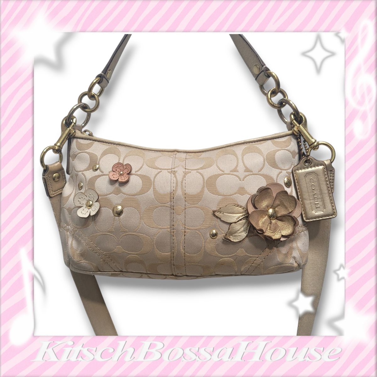 COACH コーチ シグネチャー ツーウェイ フラワー ハンド クロスバック