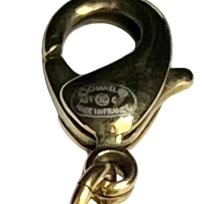 コメあり A21C CHANEL シャネル ココマーク モチーフ GP ラインストーン チェーン ブレスレット バングル ゴールド 29190