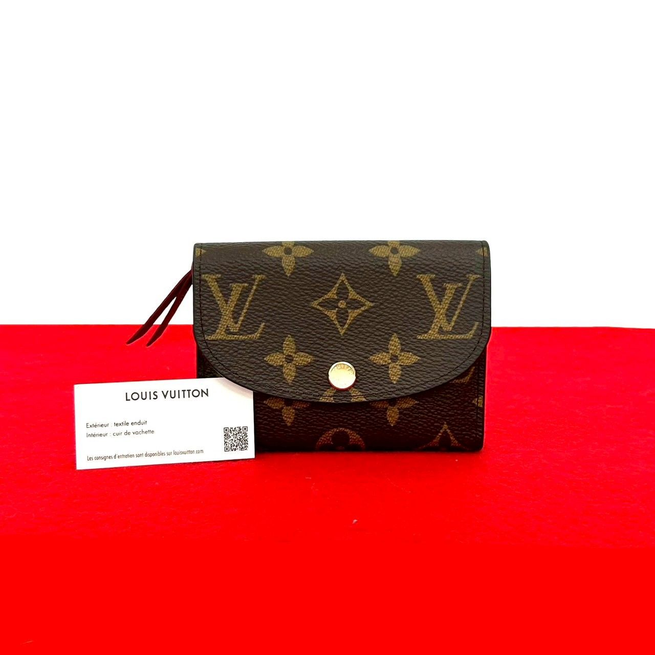 LOUIS VUITTON ルイヴィトン ポルト モネ ロザリ モノグラム レザー コインケース 小銭入れ カードケース ブラウン 31893