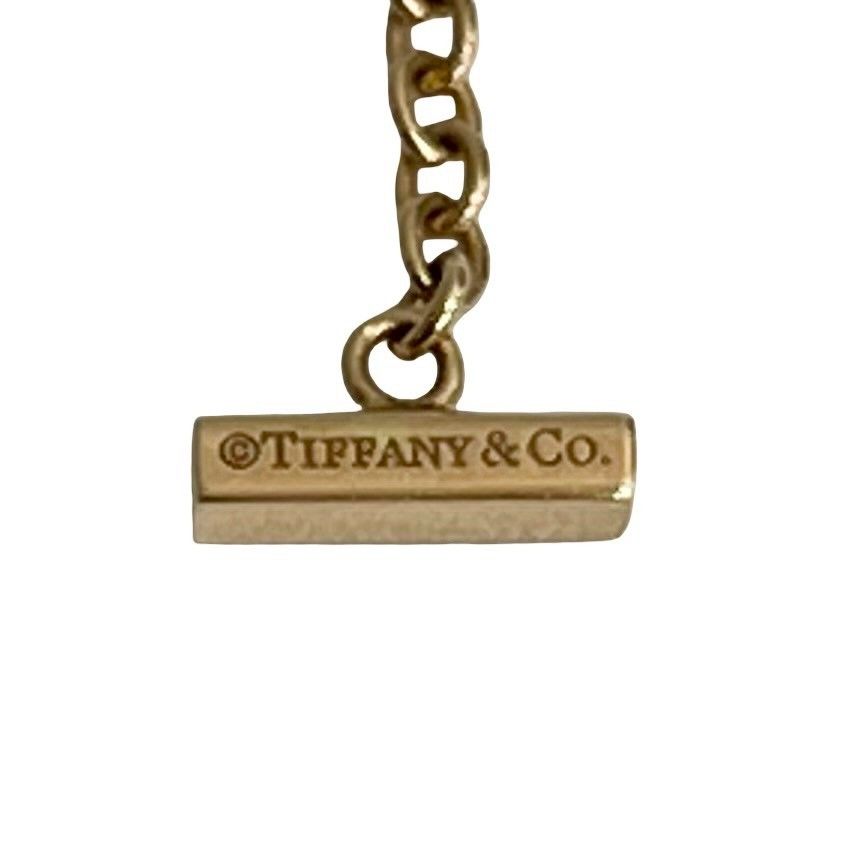 TIFFANY-Co. ティファニー Tスマイル K18ゴールド チェーン ブレスレット バングル イエローゴールド 30032