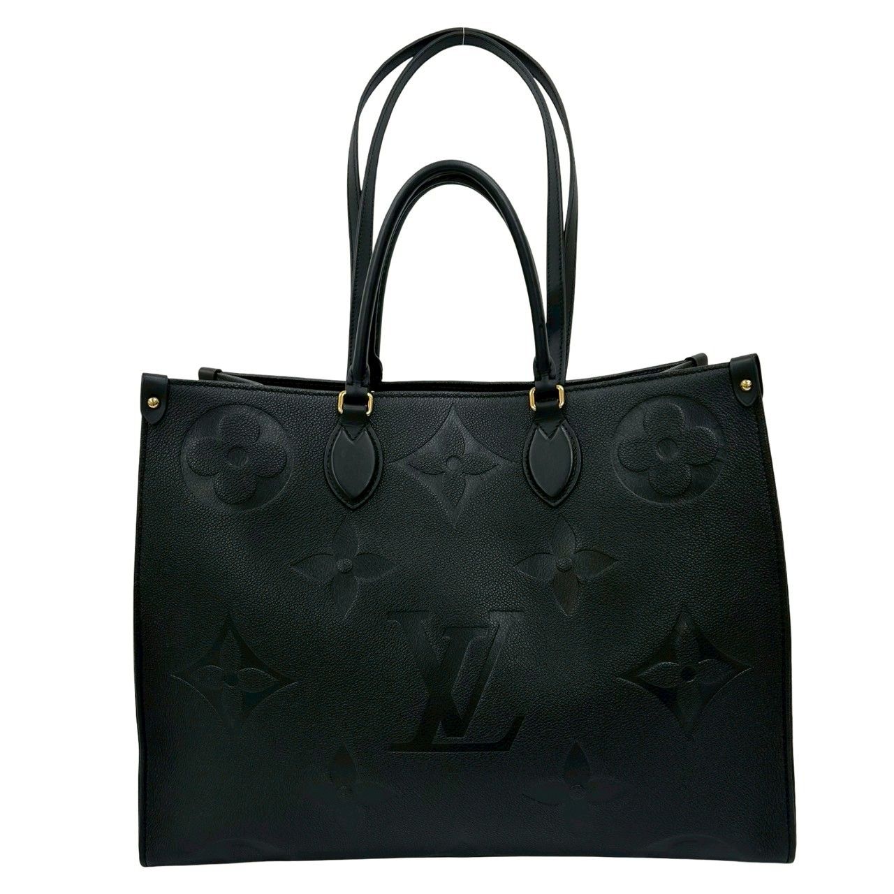 袋付き LOUIS VUITTON ルイヴィトン オンザゴー GM モノグラムアンプラント レザー トートバッグ ハンドバッグ ブラック 79080 DECORATOM_COM_BR