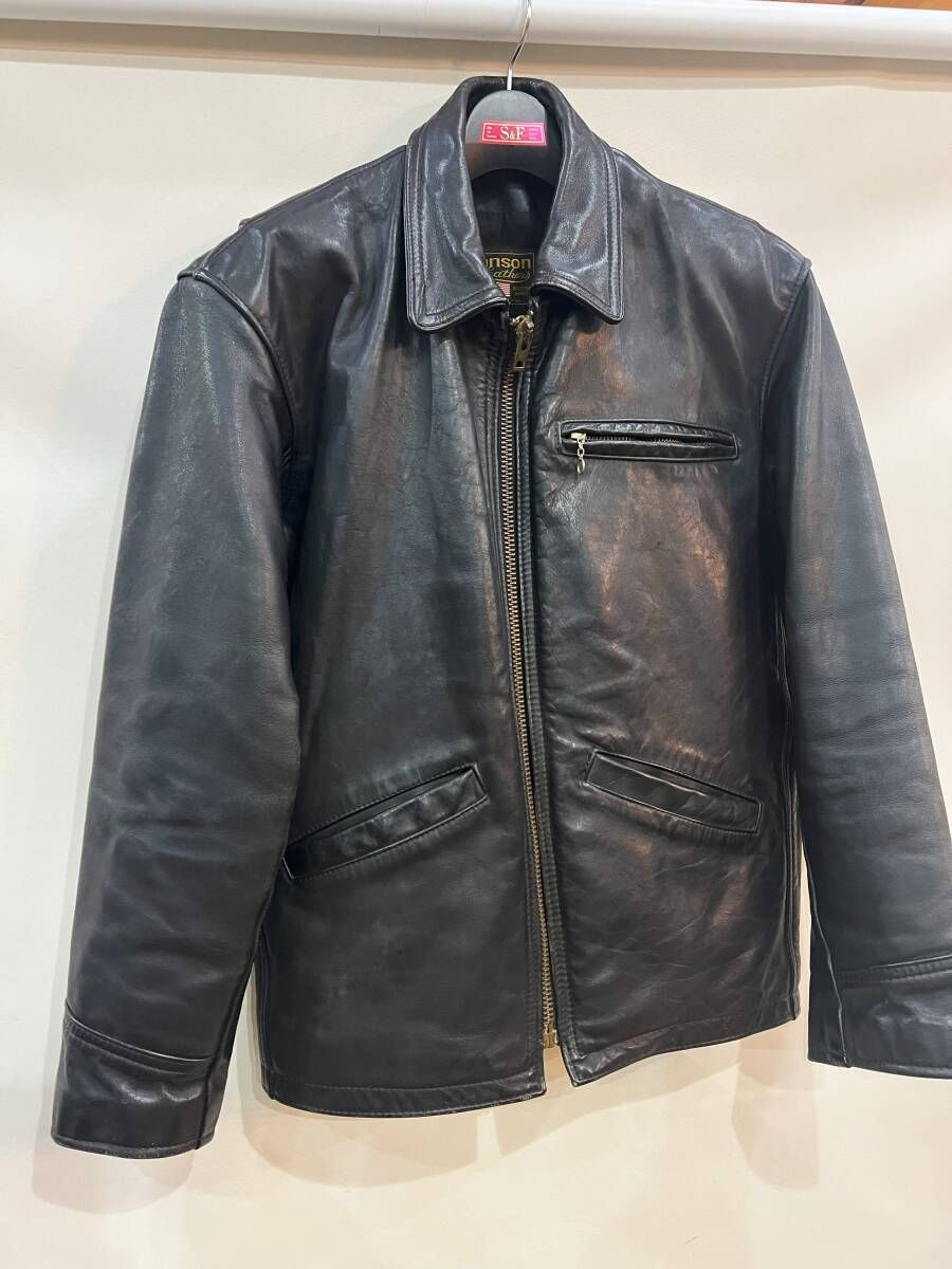 M53☆USA製 Vanson/バンソン 襟付きシングルレザージャケット LEATHER