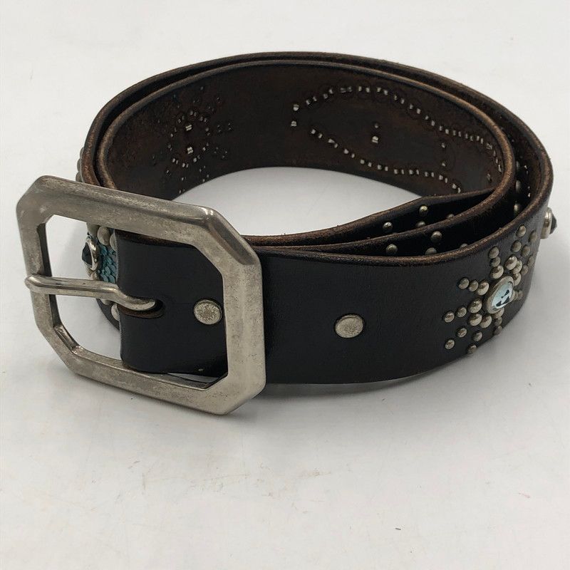 品 HTC エイチティーシー STINGRAY STUDS LEATHER BELT スティングレイ スタッズ レザーベルト 服飾雑貨 205-251103-yy-09-tei