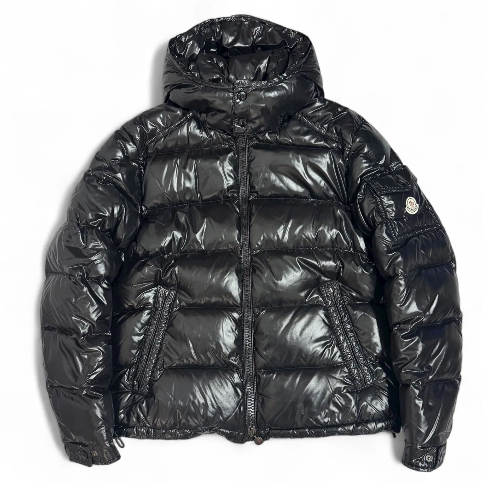 【正規品・新品】 モンクレール MAYA シャイニーブラック サイズL（3） MONCLER モンクレール フード付き ダウンジャケット MAYA マヤ 大きい