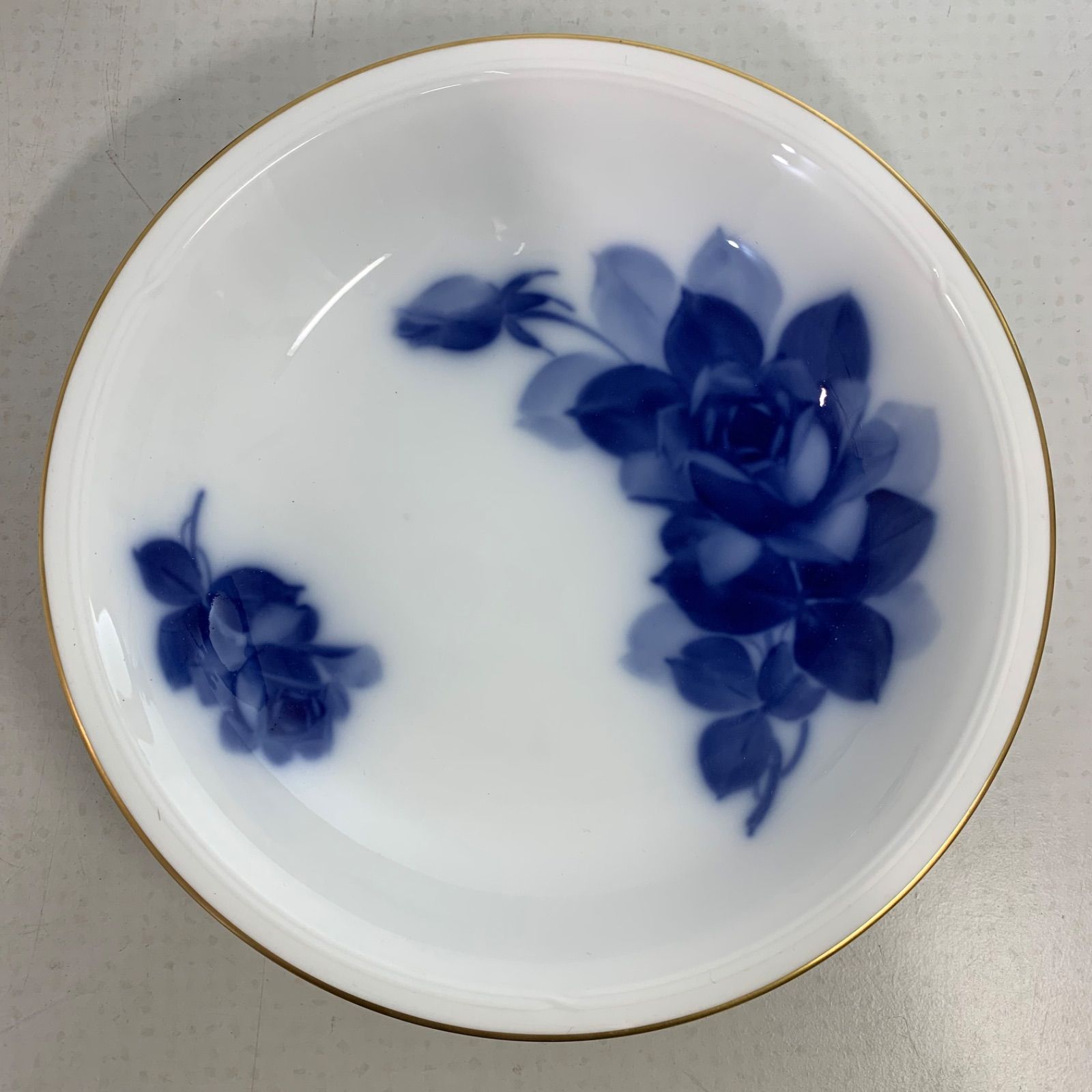 OKURA 大倉陶園 ブルーローズ 25cm プレート 小皿 中皿 大皿 水差し クリーマー