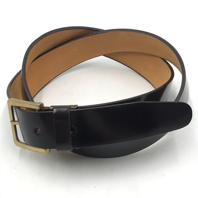 品 J.PRESS ジェイプレス CORDVAN LEATHER BELT コードバン レザー ベルト 服飾雑貨 205-251103-yy-13-tei
