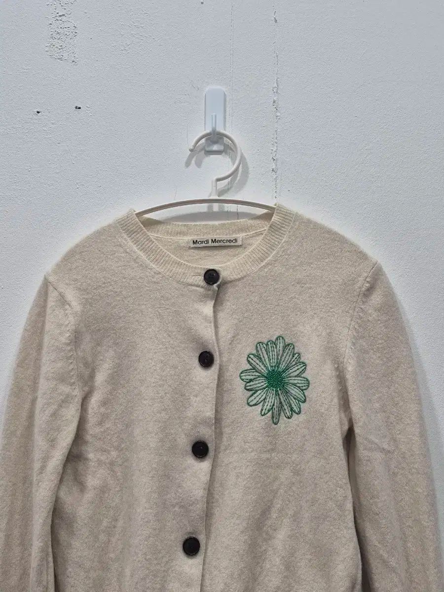  マルディメクルディ フラワー ウール カシミア カーディガン 長袖 カーディガン ボレロ アンサンブル