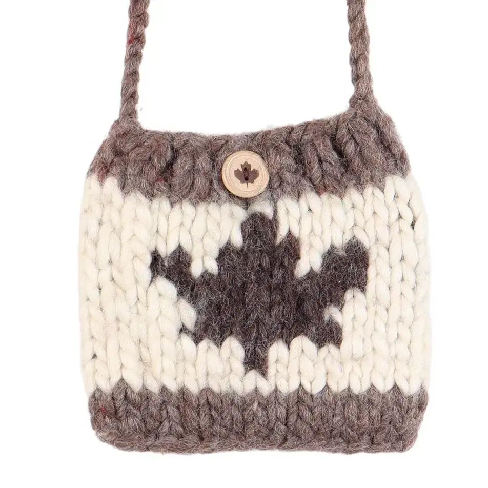HAND KNIT IN CANADA カウチン クロスバッグ k284