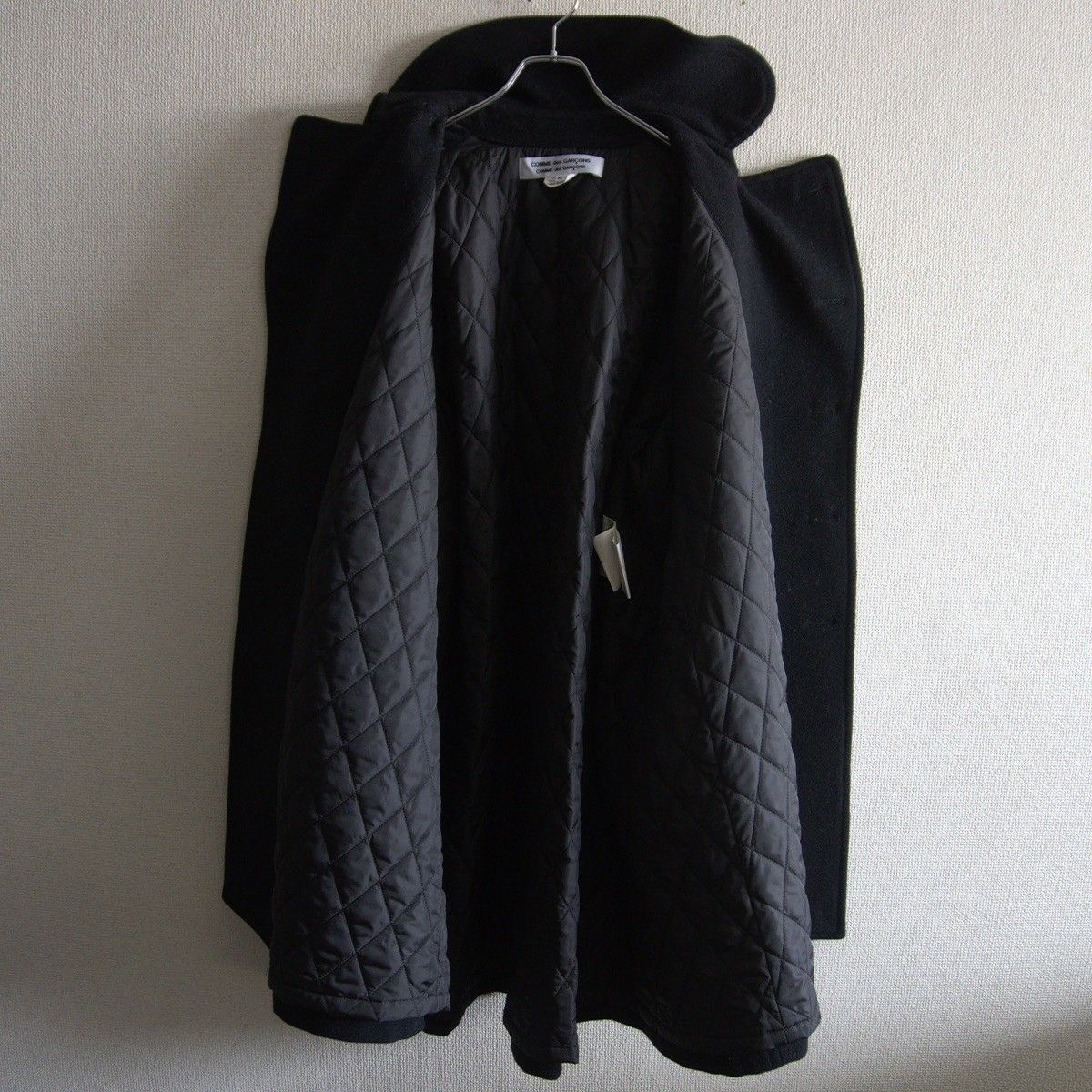 COMME des GARCONS 2025AW 丸襟 ウール コート M ブラック コムコム コムデギャルソン ワイドシルエット ブラック 25101237 GULLKHAN_COM