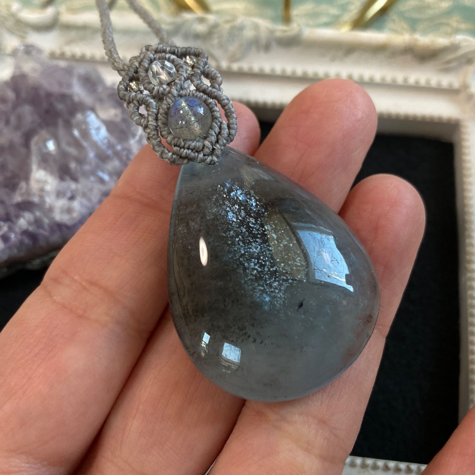 大きめサイズ マクラメネックレス