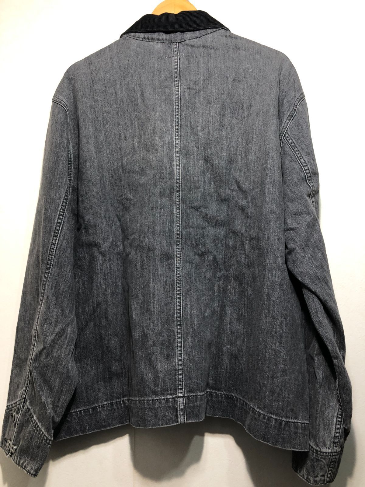 031130 LEVI S PREMIUM RELAXED デニム ジップ ジャケット XL 襟コーデュロイ A8635-0000 リーバイス