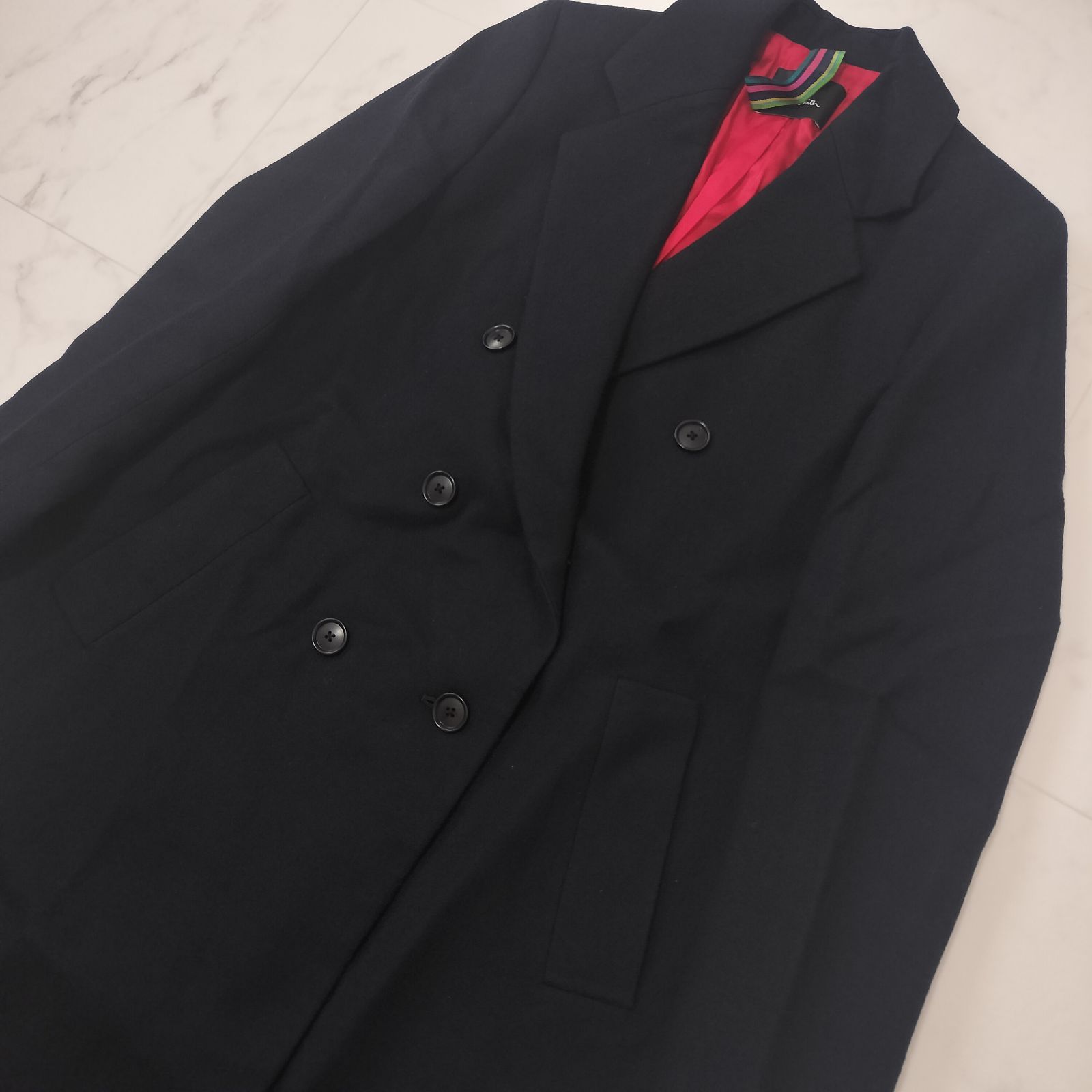 ◆タグ付き未使用❮ポールスミス❯ウールガルゼPコート/64900円のお品/23区 PS Paul Smith ポールスミス ウールカルゼ ダブル ロングコート 40 L