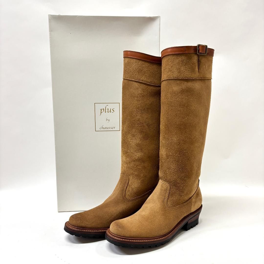plus by chausser スウェード ロングブーツ 24cm