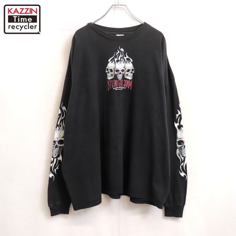 00s DELTA STURGIS スカル 長袖Ｔシャツ メンズ 表記XXXLサイズ