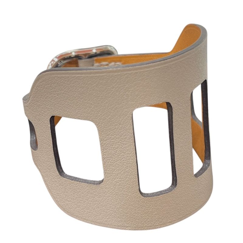 エルメス HERMES パランクスブレスレット T2 エトゥープ シルバー金具 スイフト