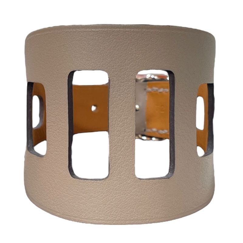 エルメス HERMES パランクスブレスレット T2 エトゥープ シルバー金具 スイフト