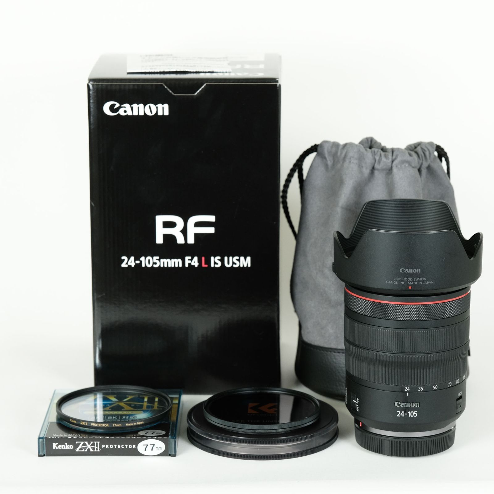 Canon RF 24-105mm f/4L IS USM + フィルター Amazon.com : Canon RF 24-105mm f/4L is USM Lens (2963C002) +