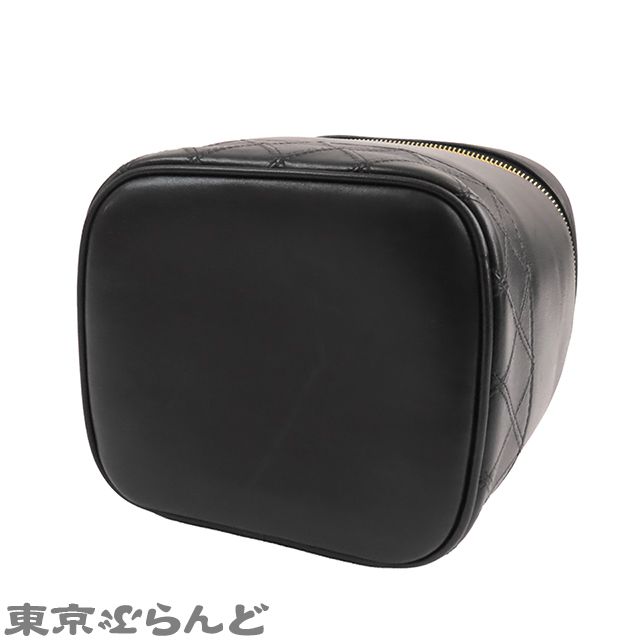 シャネル CHANEL バニティ バッグ ブラック ゴールド金具 レザー ハンドバッグ 縦長 マトラッセ ココマーク 3番台 レディース 101829758 DECORATOM_COM_BR