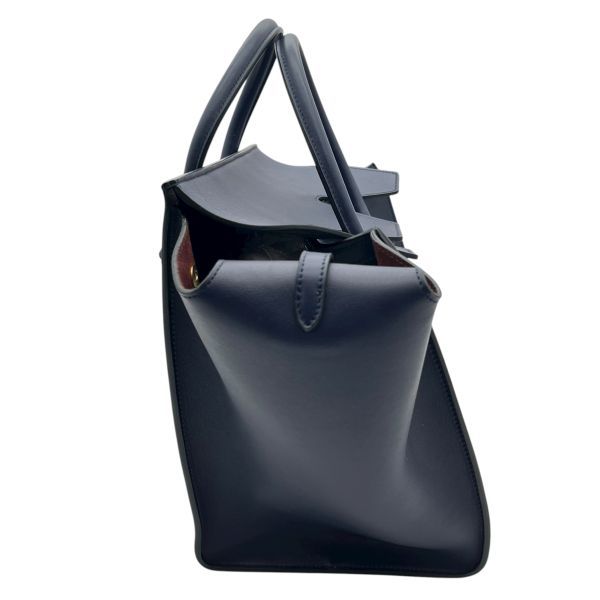 セリーヌ CELINE タイバッグ ハンドバッグ ネイビー カーフスキン レディース S5X025