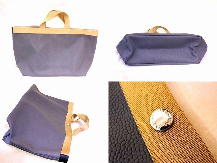 エルベシャプリエ 705GP コーテッドキャンバス スクエア トートバッグ Lサイズ グラニ ゴールド ドラジェタグ Herve Chapelier 7J