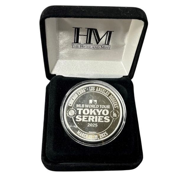 メジャーリーグベースボール 記念コイン MLB 東京シリーズ2025 ドジャース 大谷翔平 シルバーコイン シリアル605 S 5 X 022