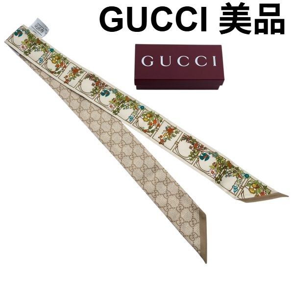 GUCCI グッチ スカーフ ネックボウ GUCCI グッチ スカーフ GGフローラ 609317 3G001 レディース シルク