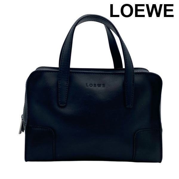 ロエベ LOEWE アマソナ ミニ ハンドバッグ ミニアマソナ ミニバッグ 黒 ブラック レザー レディース 5E224