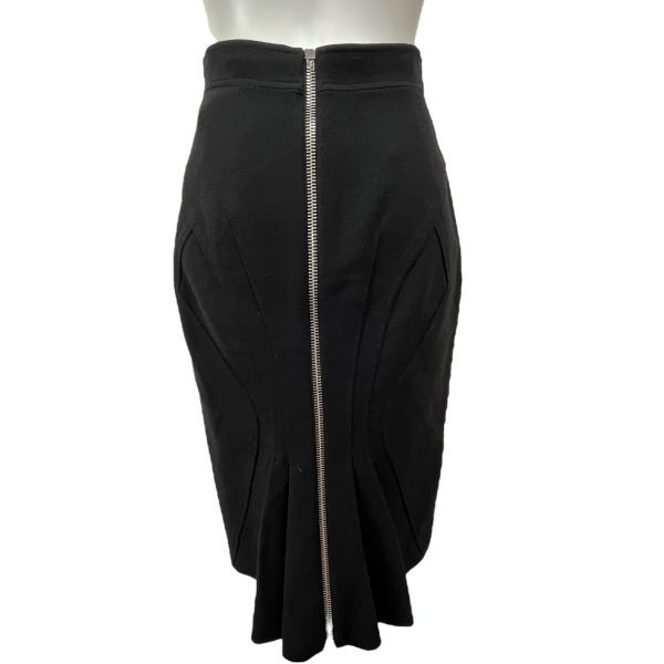 ジバンシー Givenchy ロング スカート マーメイドスカート ジップ 黒 ウール 38 M 9号 レディース S5X008