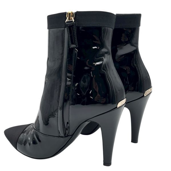  シャネル CHANEL ブーツ 異素材 黒 36 レディース S 5 X 005 その他 ブーツ