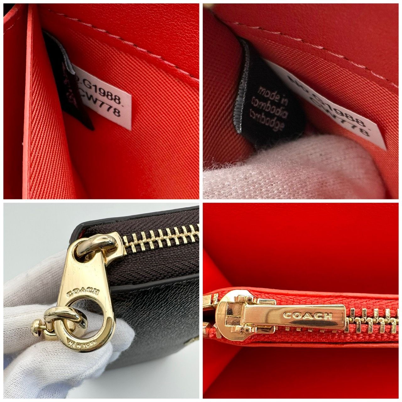 返品OK】 COACH コーチ シグネチャー ロングジップアラウンド 