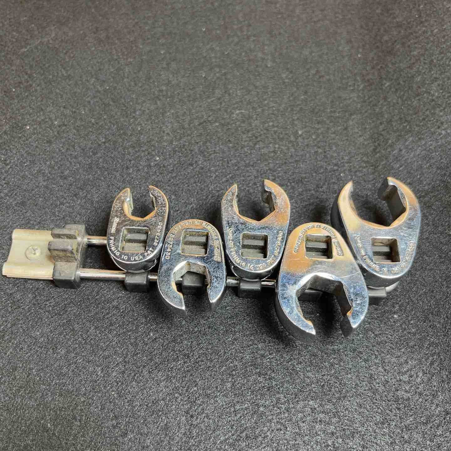 スナップオン Snap-on フ ナットレンチ 5本セット 10mm~19mm FRHM10~FRHM19 差込3 8 旧ロゴ クローフットレンチ ユニオンナットレンチ 越谷店