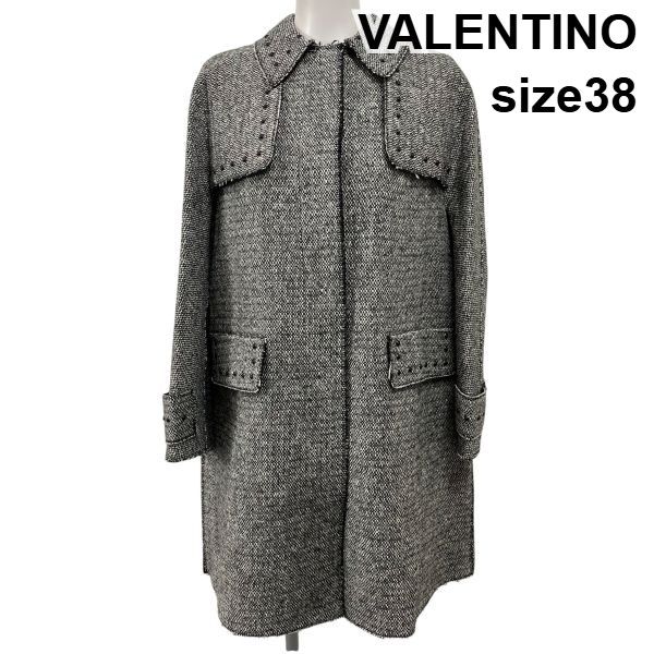□ ヴァレンティノ VALENTINO ツイードコート アウター ロングコート