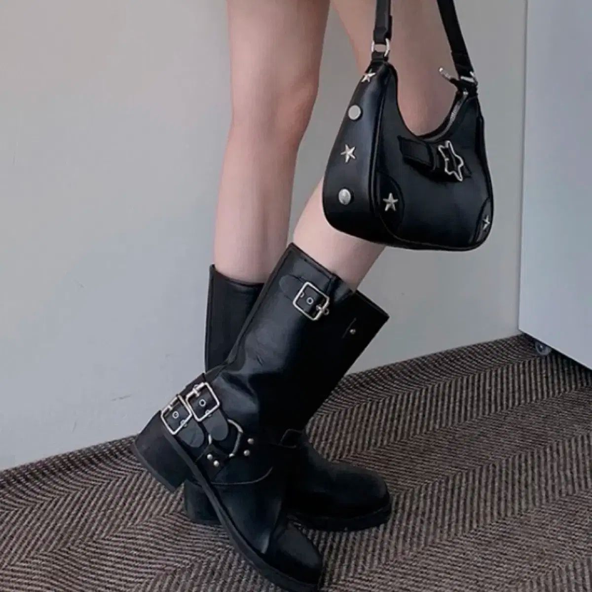 メイモマイル メイ バックル ミドル ブーツ 240