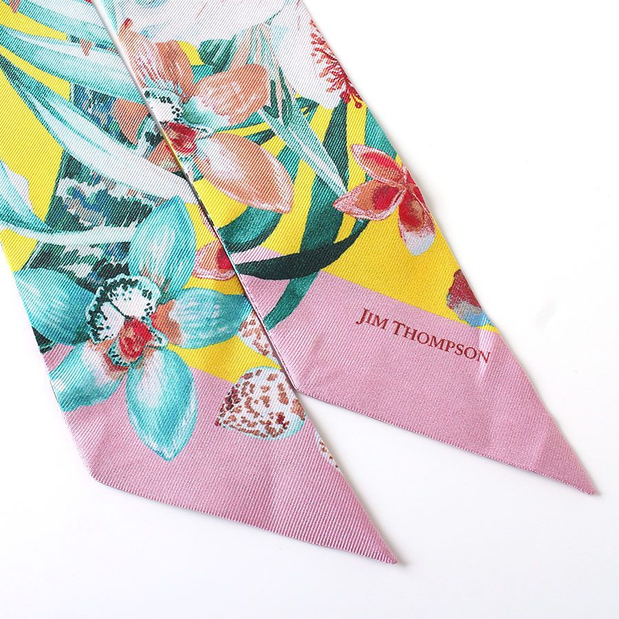 【新品】【レア】JIM THOMPSON スカーフ　ななつ星in九州グッズ MWJ25651 新品同様 JIM THOMPSON ジムトンプソン シルク ツイリー